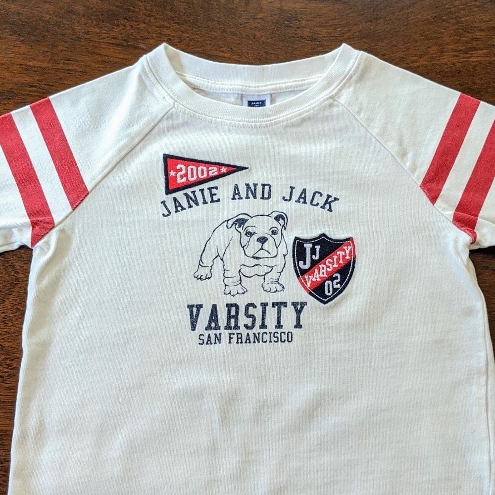 Janie and Jack bulldog football tee
